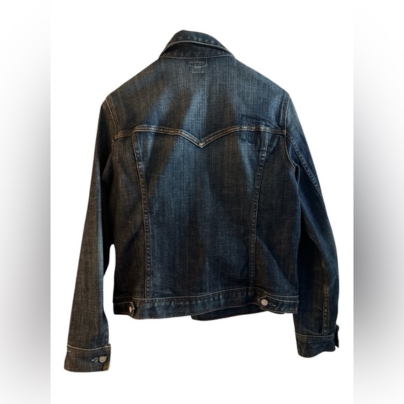 Classic Dark Blue Women's Denim Jacket - Picture 2 of 4